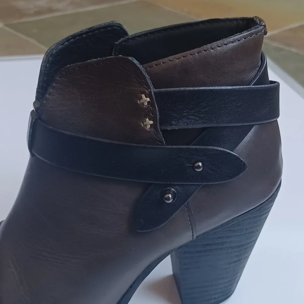 Rag & Bone Leather Harrow Ankle Bootie